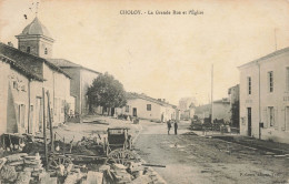CPA Choloy-La Grande Rue Et L'église    L2924 - Autres & Non Classés