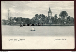 GERMANY Gruss Aus Stralau 1900s Berlin Treptow. Kirche. Old Postcard (h1480) - Treptow