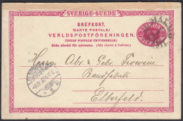 Malmö Schweden 10 Öre Ganzsache 1897 Nach Elberfeld    (65382 - Storia Postale