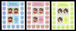 Dominica 1977 Royalty, Kings & Queens Of England, Queen Elizabeth II, Silver Jubilee Stamps Sheet MNH - Dominica (1978-...)