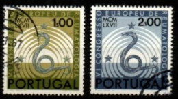 PORTUGAL     -    1967 .  Y&T N° 1021 / 1022 Oblitérés .  Rhumatologie  /  Serpent - Usado