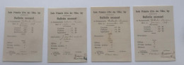 Lot 4 Bulletins école Des Filles Spy  1936-37 - Diplome Und Schulzeugnisse