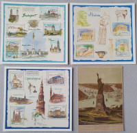 4 Cartes Postales Pré-timbrées "CAPITALES EUROPEENNES " Athènes-Budapest-Copenhague-neuves - PAP:  Varia (1995-...)