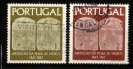 PORTUGAL     -    1967 .  Y&T N° 1027 / 1028 Oblitérés.   Abolition De La Peine De Mort - Oblitérés
