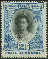 Tonga 1921 SG58 2½d Queen Salote MLH - Tonga (1970-...)