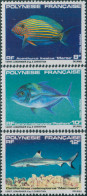 French Polynesia 1983 Sc#373-375,SG386-388 Fish Set MLH - Sonstige & Ohne Zuordnung