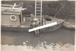 CANAL SAINT MARTIN - Photo Originale SCAPHANDRIER à La Recherche Des Restes De D' Elisa Vandamme (assassinée)1910 - Orte