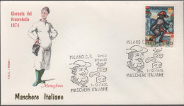 ITALIA - ITALIE - ITALY - 1974 - 16ª Giornata Del Francobollo - Meneghino - FDC Roma - FDC