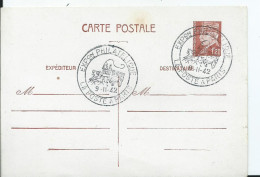 FRANCE - CACHET PARIS EXPOSITION PHILATELIQUE 1942 Sur Entier Postal - Gedenkstempel