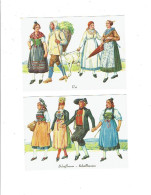 SUISSE Costumes Locaux SCHAFFOUSE & URI Couples  1329 - Personnages