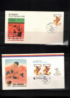 South Korea 1987 Olympic Games Seoul - Wrestling Stamp+ Block FDC - Ete 1988: Séoul