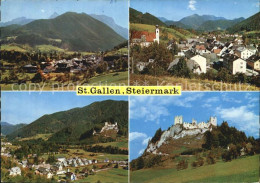 72590636 St Gallen Steiermark Mit Gesaeuseberge Panorama Ruine Gallenstein St Ga - Sonstige & Ohne Zuordnung