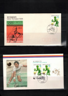 South Korea 1987 Olympic Games Seoul - Tennis Stamp+ Block FDC - Sommer 1988: Seoul