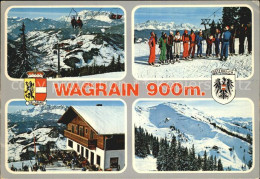 72590616 Wagrain Salzburg Sessellift Skikurs Hotelterrasse Panorama Wagrain Mark - Autres & Non Classés