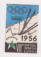 Vignettes - Esperanto - Jeux Olympiques - Cortina - Italie - 1956 - Erinofilia