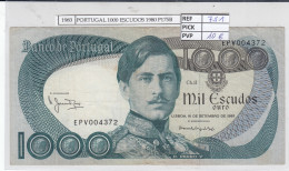 BILLETE PORTUGAL 1.000 ESCUDOS 1980 P-175b.5 - Other - Europe