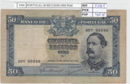 BILLETE PORTUGAL 50 ESCUDOS 1955 P-160a.7  - Other - Europe