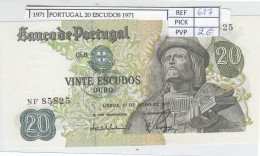 BILLETE PORTUGAL 20 ESCUDOS 1971 P-173a.6  - Other - Europe