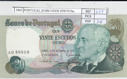 BILLETE PORTUGAL 20 ESCUDOS 1978 P-176a.2  - Other - Europe