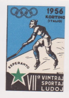Vignettes - Esperanto - Jeux Olympiques - Cortina - Italie - 1956 - Erinnofilie