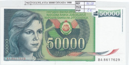 BILLETE YUGOSLAVIA 50.000 DINARA 1988 P-96a - Autres - Europe
