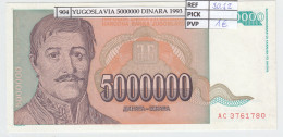 BILLETE YUGOSLAVIA 5.000.000 DINARA 1993 P-132a - Autres - Europe