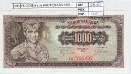 BILLETE YUGOSLAVIA 1.000 DINARA 1963 P-75a - Autres - Europe