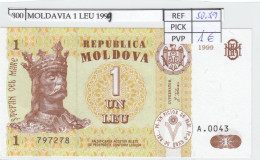 BILLETE MOLDAVIA 1 LEU 1999 P-8d - Otros – Europa