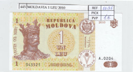 BILLETE MOLDAVIA 1 LEU 2010 P-8h.1 - Altri – Europa