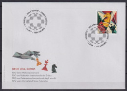 Swizerland 2024 100th Years Chess Federation ,Horse ,Bishop, King ,Knight, Pawn, FDC Cover (**) - Covers & Documents