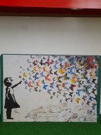 Fillette Aux Papillons - Affiche Poster - Andere & Zonder Classificatie