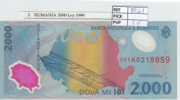 BILLETE RUMANIA 2.000 LEI 1999 P-111b - Otros – Europa