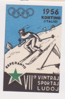 Vignettes - Esperanto - Jeux Olympiques - Cortina - Italie - 1956 - Vignetten (Erinnophilie)