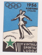 Vignettes - Esperanto - Jeux Olympiques - Cortina - Italie - 1956 - Invierno 1956: Cortina D'Ampezzo