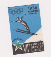 Vignettes - Esperanto - Jeux Olympiques - Cortina - Italie - 1956 - Vignetten (Erinnophilie)