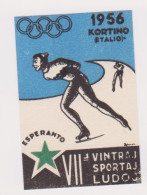 Vignettes - Esperanto - Jeux Olympiques - Cortina - Italie - 1956 - Cinderellas