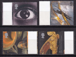 191 GRANDE BRETAGNE 2000 - Y&T 2213/16 - Son Et Vision Cloche Oeil Harpe Musique - Neuf ** (MNH) Sans Charniere - Unused Stamps