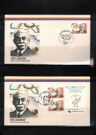 South Korea 1988 Olympic Games Seoul - Pierre De Coubertin Stamp+block FDC - Zomer 1988: Seoel