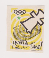 Vignettes - Esperanto - Jeux Olympiques - Rome - Italie - 1960 - Erinofilia