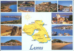 72586709 Lesbos Strand Kirche Panorama Hafenansichten Lesbos - Grèce