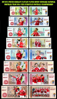 UEFA European Football Championship 2024 Qualified Country  Denmark 8 Pieces Germany Fantasy Paper Money - [15] Herdenkingsmunt & Speciale Uitgaven