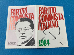 TESSERA PARTITO COMUNISTA ITALIANO 1984 SASSO MARCONI  BOLOGNA. - Cartes De Membre