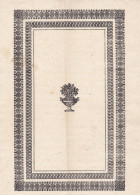 DOCUMENTO  STORICO  - CARTA - Bordo Decorativo (penna E Inchiostro Su Carta) ANNI FINE 800 INIZIO 900 - Historical Documents