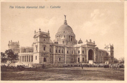 27009 " THE VICTORIA MEMORIAL HALL-CALCUTTA " ANIMATED-VERA FOTO-CART. POST.  NON SPED. - India