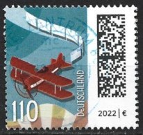 Germany 2022. Scott #3273 (U) Envelope Trailing Biplane - Used Stamps