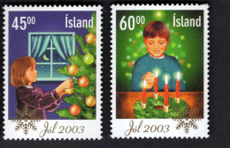2031359408 2003 SCOTT 1003 1004  (XX)  POSTFRIS MINT NEVER HINGED - CHRISTMAS - Unused Stamps