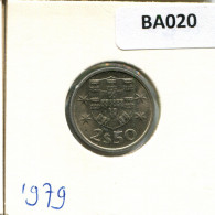 2 $ 50 ESCUDOS 1979 PORTUGAL Pièce #BA020.F.A - Portugal