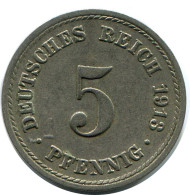5 PFENNIG 1913 A DEUTSCHLAND Münze GERMANY #DB163.D.A - 5 Pfennig