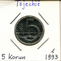 5 KORUN 1993 TCH CZECH REPUBLIC Pièce #AP764.2.F.A - República Checa