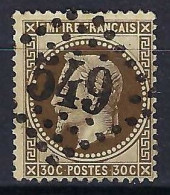 FRANCE Classique, B Obl. GC Des Villes Sur TP Isolés: GC 549 (Boulogne-s-Mer,1) Sur Y&T 30 - 1863-1870 Napoléon III. Laure